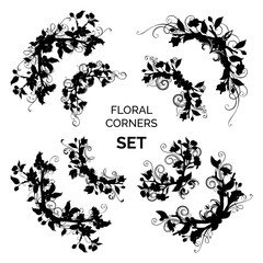 Vector spring blossoms vintage corners.