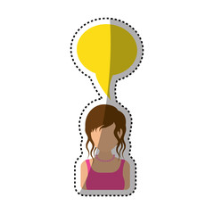 Women faceless profile icon icon vector illustration graphic design