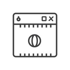 Circle in window 3D print icon