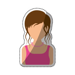 Women faceless profile icon icon vector illustration graphic design