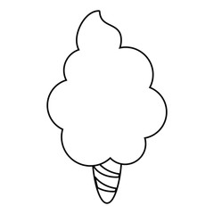 sweet cotton candy thin line vector illustration eps 10