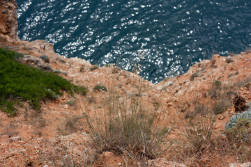 Peaceful landscape from the top of a high mountine