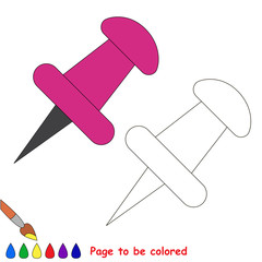 Page to be colored, simple education game for kids.