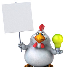 Fun chicken - 3D Illustration