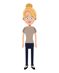 character female memeber family vector illustration eps 10