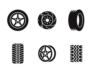 Tire icons set