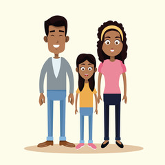family african american together vector illustration eps 10