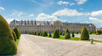 Northern facade of the Hotel Des Invalides in Paris