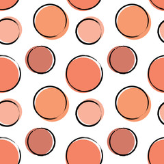 Seamless vector pattern with circles