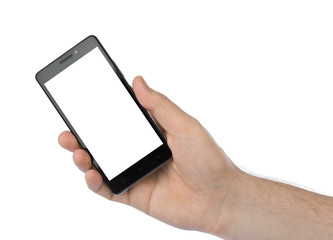 Hand with smartphone