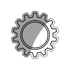 Gear piece machinery icon vector illustration graphic design