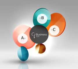 Glass circle infographics