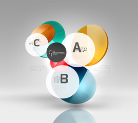 Circle modern business infographics design template