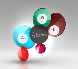 Circle modern business infographics design template