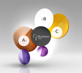 Circle modern business infographics design template