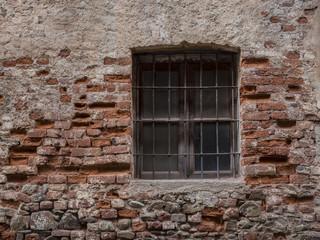 Old window with grate