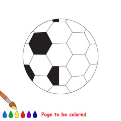Naklejka premium Kid game to be colored by example half.