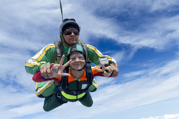 Skydiving photo. Tandem.