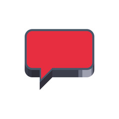 Bubble chat speakbox icon vector illustration graphic design