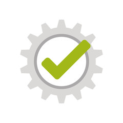 Approval check mark icon vector illustration graphic design
