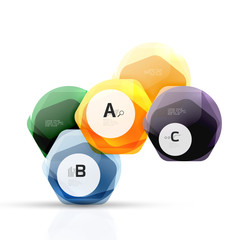 Geometrical hexagons abstract background