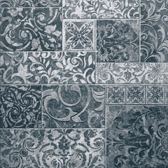 colorful mosaic tiles texture and background.Abstract geometry, vintage pattern