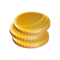 Blank coins isolated icon vector illustration graphic design