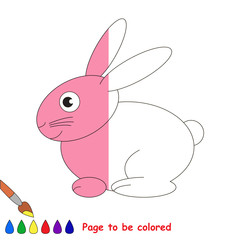 Kid game to be colored by example half.