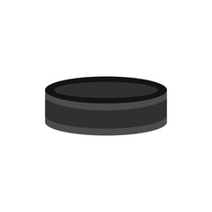 Hockey puck icon, flat style