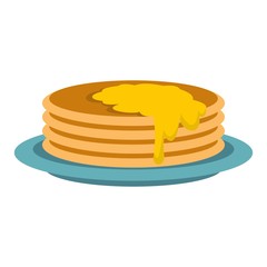 Pancakes icon, flat style