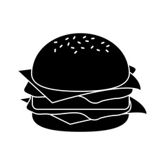 burger fast food pictogram vector illustration eps 10