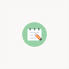 note icon flat design