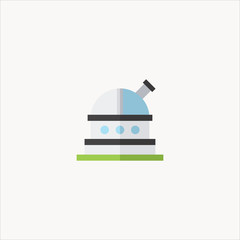 observatory icon flat design