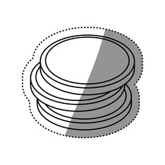 Blank coins isolated icon vector illustration graphic design