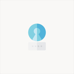 password icon flat design