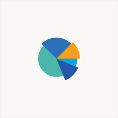 Fototapeta premium pie chart icon flat design