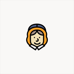 pilgrim icon flat design
