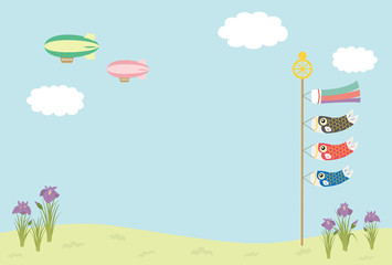 Fototapeta premium こどもの日 鯉のぼりと青空