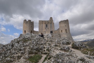 Obraz premium Rocca Calascio, a mountaintop fortress in Abruzzo, Italy