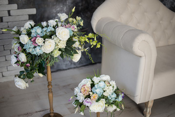 Flower decor in the studio