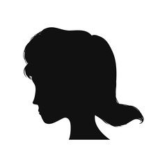 Woman head silhouette icon vector illustration graphic design