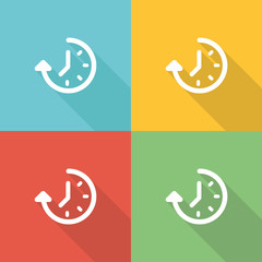 Time Flat Icon Concept