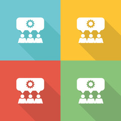 Teamwork Flat Icon Concept