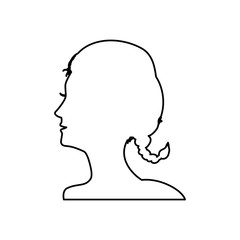 Obraz na płótnie Canvas Woman head silhouette icon vector illustration graphic design