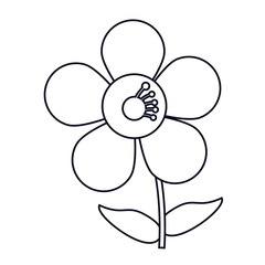 jasmine flower decoration line vector illustration eps 10