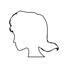 Woman head silhouette icon vector illustration graphic design