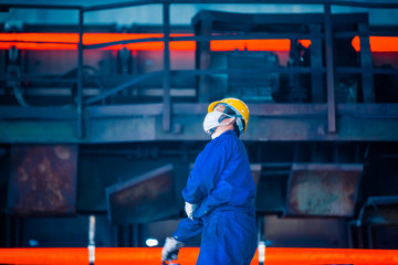 interior view of a steel factory,steel industry in city of China.