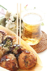 Japanese street food, Takoyaki Octopus ball
