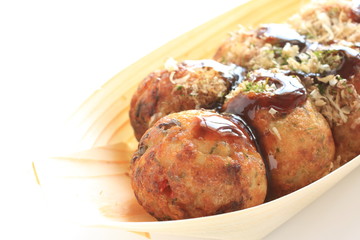 Japanese street food, Takoyaki Octopus ball
