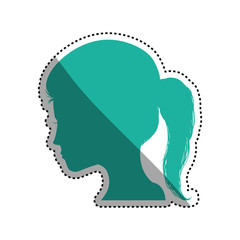 Woman head silhouette icon vector illustration graphic design